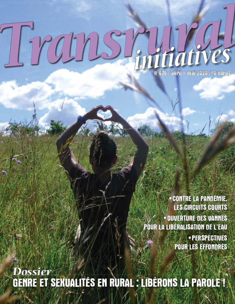 Couverture transrural initiatives numéro 479, dossier : genre et sexualité en rural : libérons la parole
